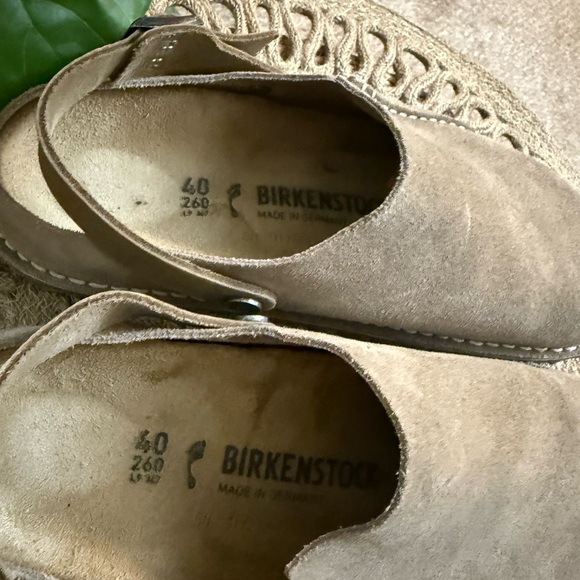 Birkenstock Lutry Tan Suede Slip-On Clogs Shoes 40 - Picture 2 of 10